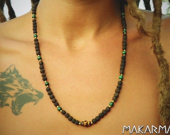 Herren Halskette Natur Edelstein Frauen Halskette Stein Choker Halskette Tribal Mala Handgemachte Halskette Geschenk für Ihn Schmuck
