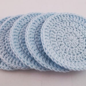 Crocheted Face Scrubbies 100% Cotton,Crochet Scrubbies, Facial Cloths, Facial Scrubbies, Cotton Face Scrubbies, makeup pads image 4