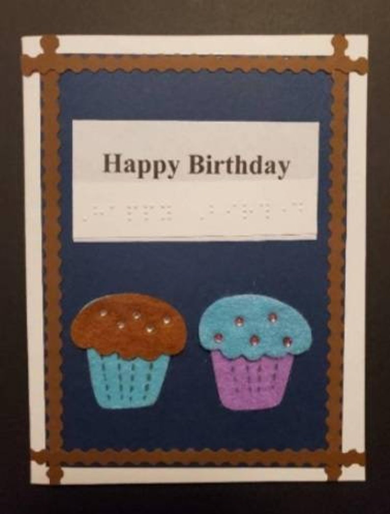 Braille Birthday Cards Etsy