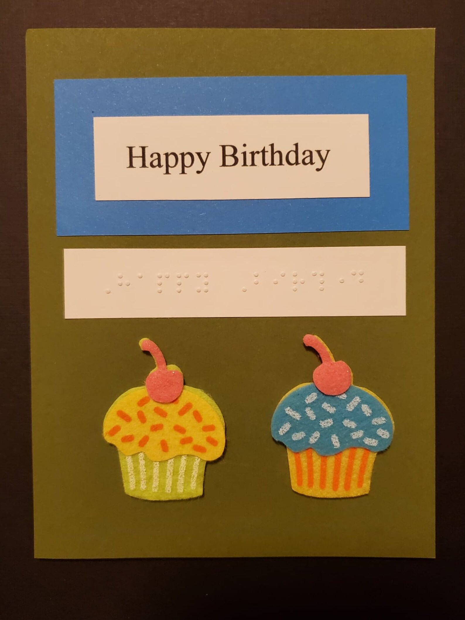 Braille Birthday Cards Etsy
