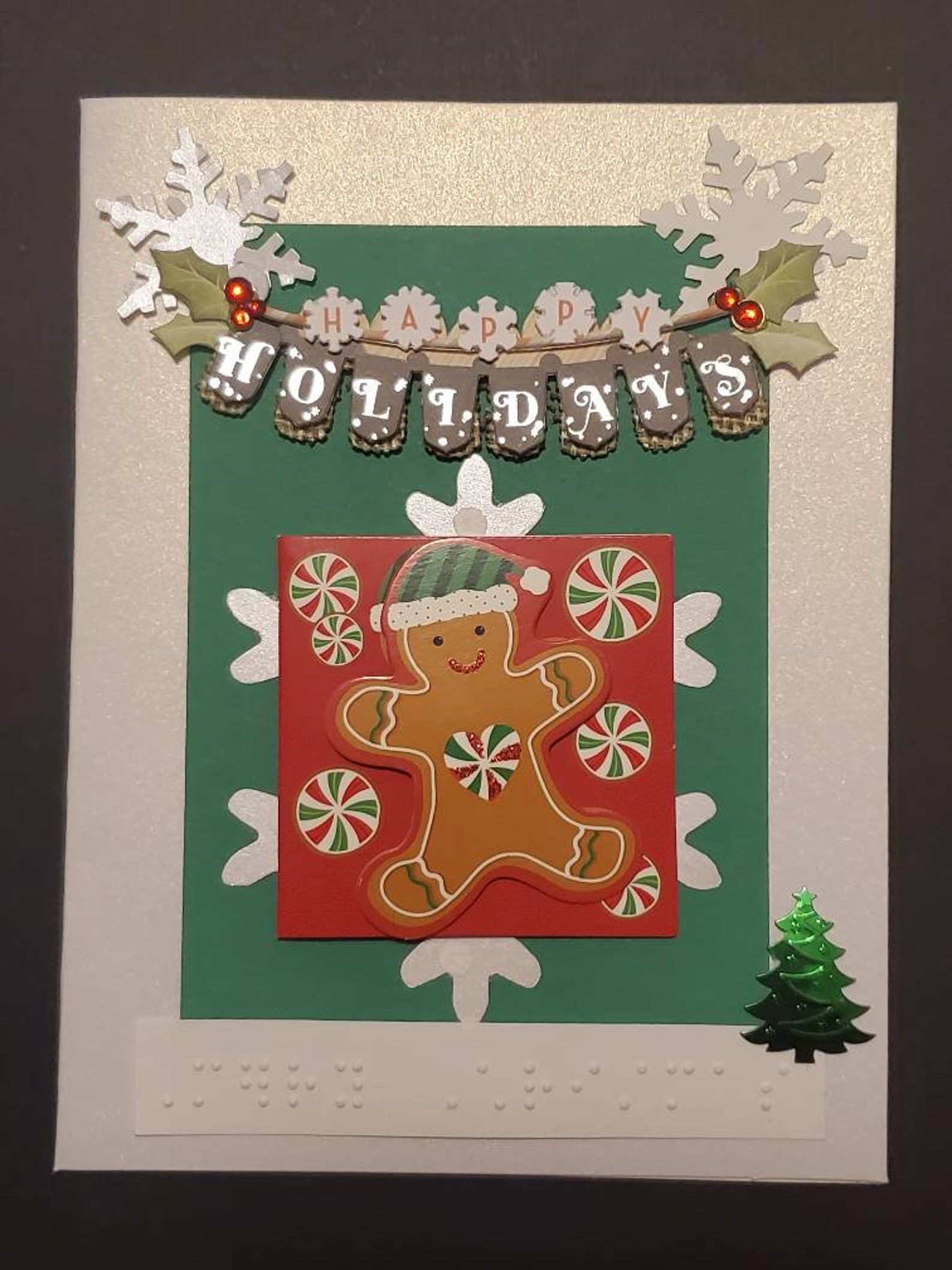 Braille Merry Christmas Cards Etsy