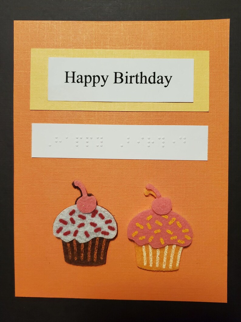 Braille Birthday Cards Etsy