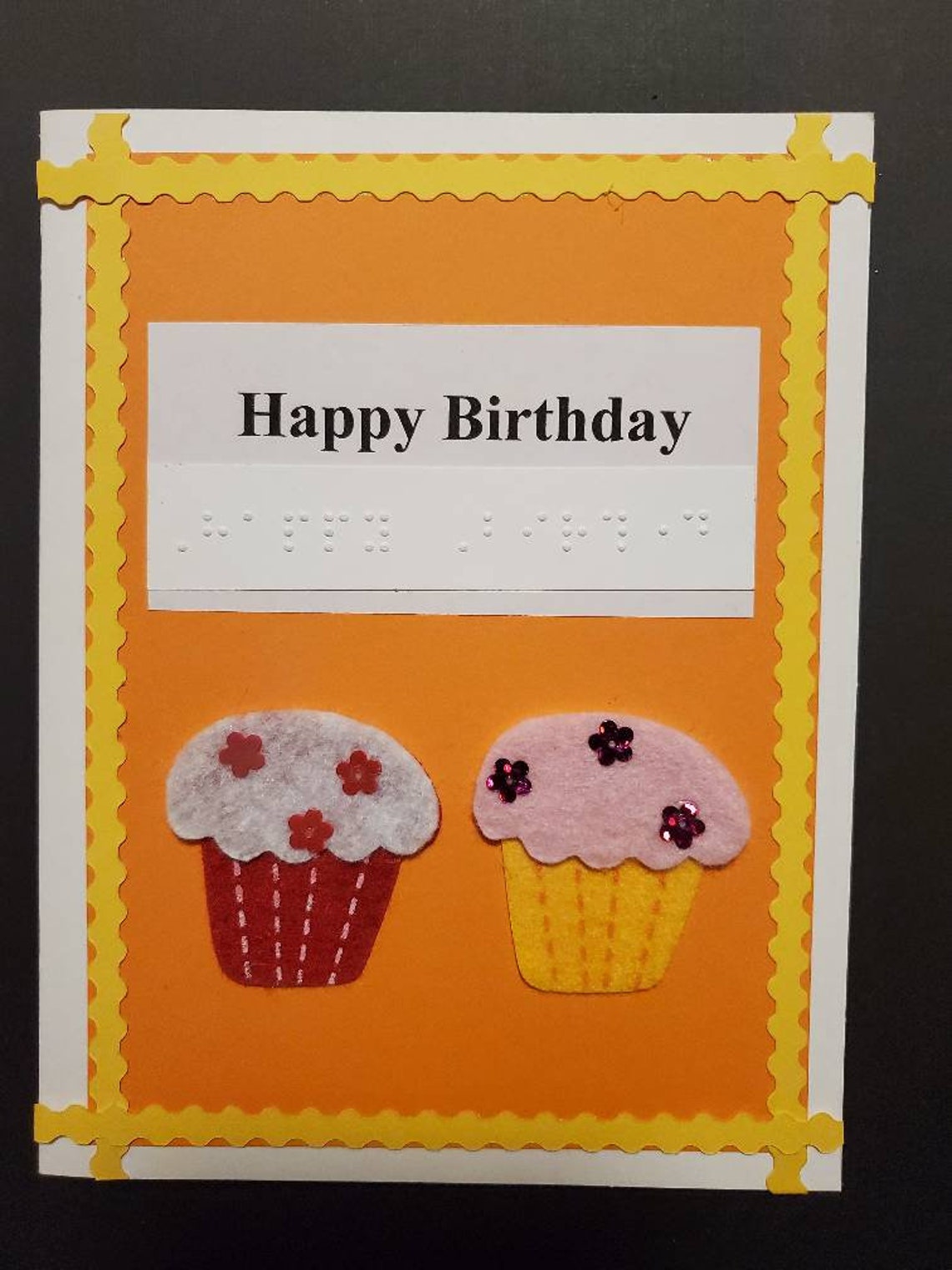 Braille Birthday Cards Etsy