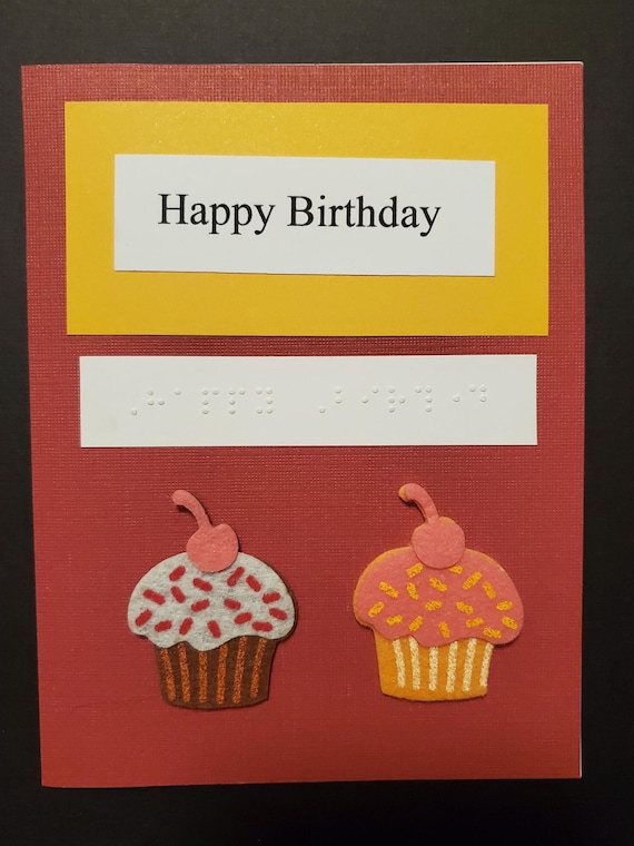 Braille Birthday Cards Etsy