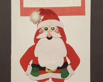 Braille Christmas Santa Cards