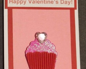 Single Cupcake Valentine's Day Cards