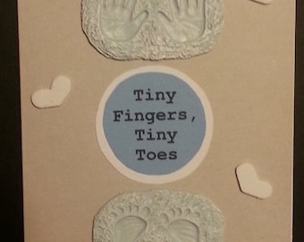 New Baby Card: Baby Boy's Fingers and Toes