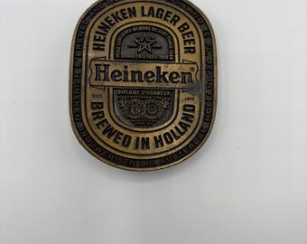 1980's Vintage Heineken Lager Beer belt Buckle | Brewiana