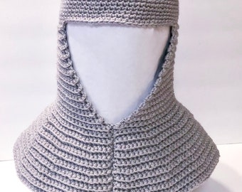 Crochet Pattern Chain mail Coif Hat