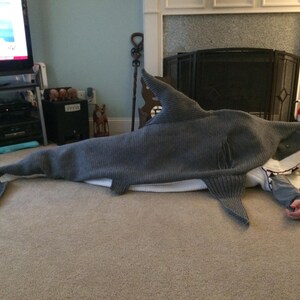 Adult Great White Shark Blanket crochet pattern image 3