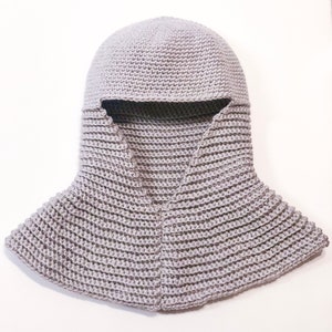 Crochet Pattern Chain mail Coif Hat image 4