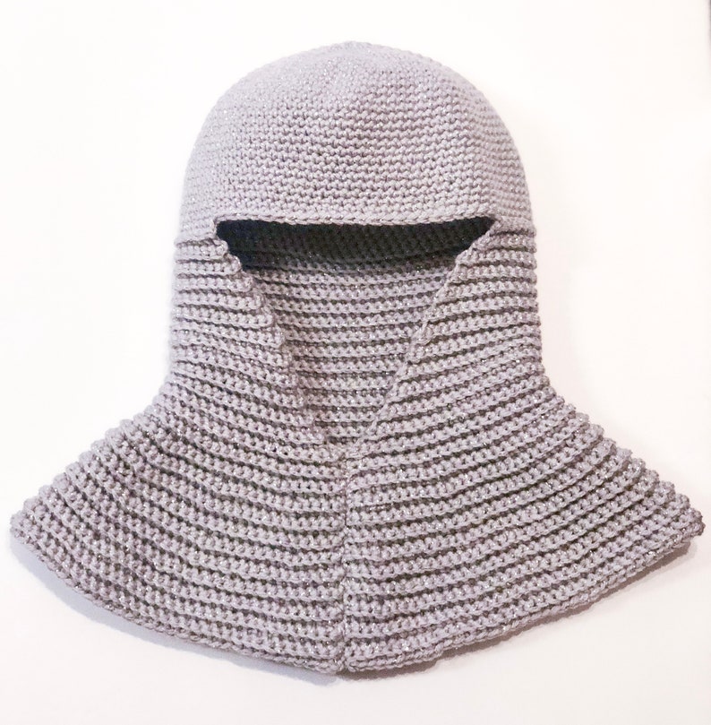 Crochet Pattern Chain mail Coif Hat image 4