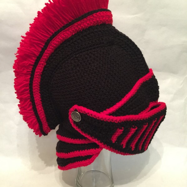 Trojan Black Knight Helmet crochet pattern