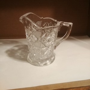Circa 1972-82 Fostoria Heritage #1871 Pressed Glass 4-3/4&quot; Creamer. Beautiful Undamaged Condition with No Cloudiness. INV#1493