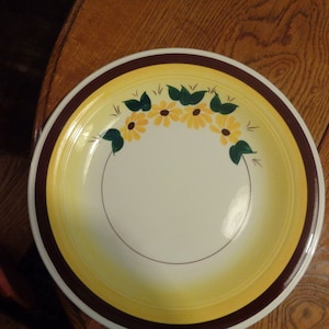 ミッドセンチュリーの Vernon Kilns の BROWN EYED SUSAN 12 1/4 インチ チョップ プレート / ラウンド プラッター。非常に良好な無傷の状態です。