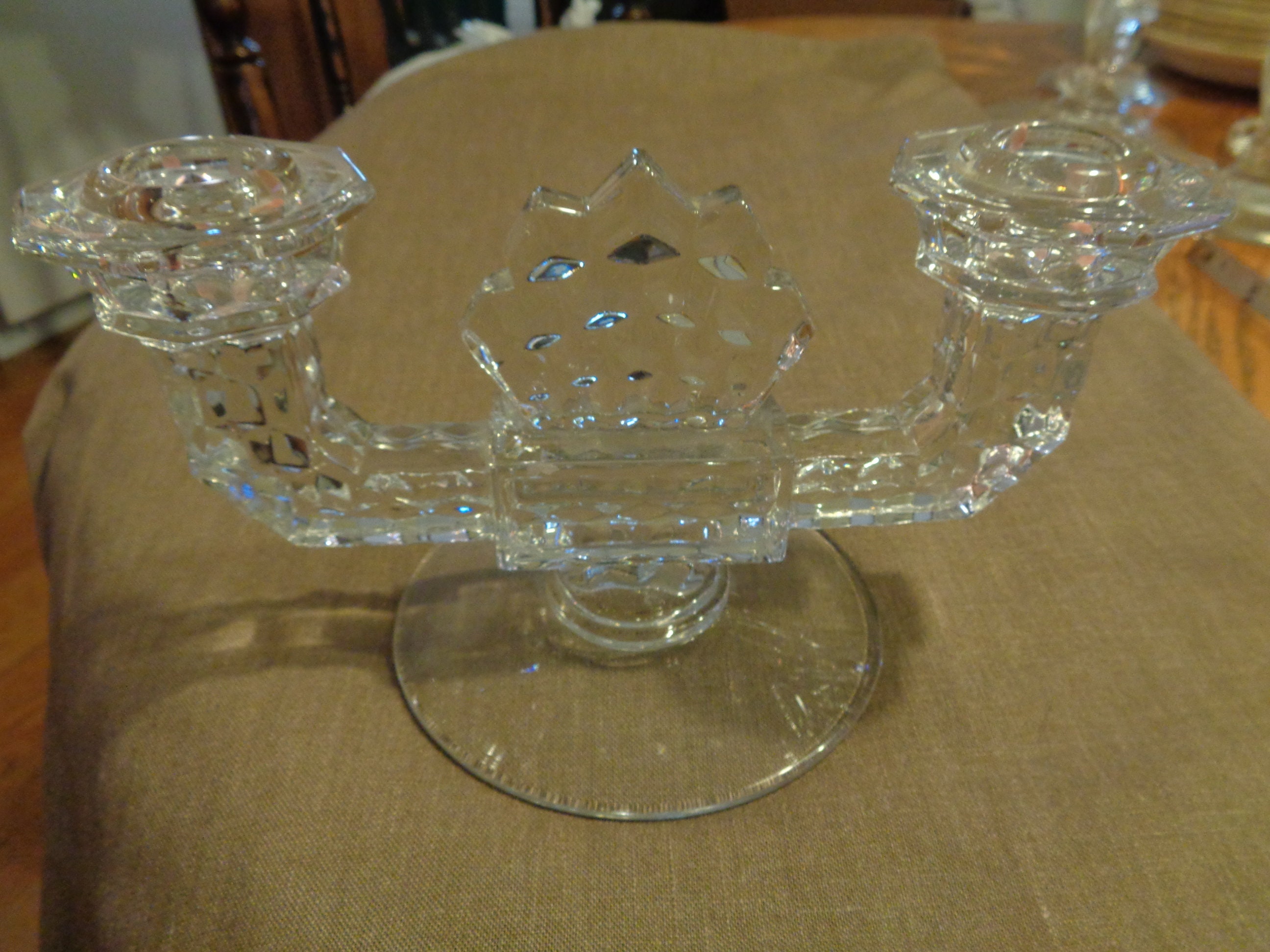 Fostoria American 41/2 Double Candle Holder. Beautiful Etsy UK