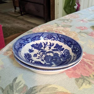 Blue Willow Bowls X 4 - Etsy