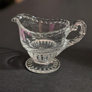 Circa 1933-58 Cambridge Clear Glass 2-1/2&quot; GADROON Individual Creamer. Undamaged and Great Clarity. INV#1488E