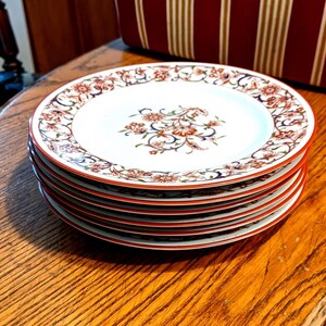 Six 1970's Noritake FIREDANCE 6-1/4" Bread Plates. Undamaged. Listing Several Lots, This Pattern. INV#1231