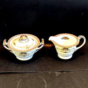 B387s 「名所美人図 花生」ノリタケ　明治時代　輸出　スパイダーマーク Noritake china occupied japan - Etsy 日本