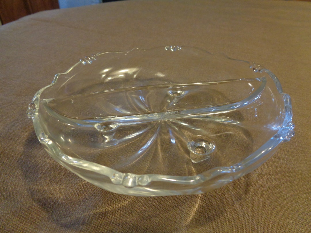 Midcentury Heisey Waverly 6 2part Relish Footed. Etsy