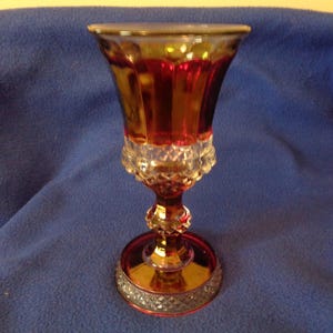 Westmoreland Ruby Flash on Crystal #1943 Footed Urn, No Cover.  Very Nice!