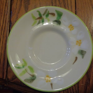 Five Circa 1975-78 Franciscan California-Made Dogwood 5-7/8&quot; Saucers. Nice Undamaged Condition and No Wear Evident. INV#1020