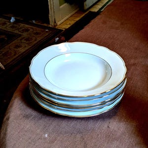 Six Circa 1970's 9-1/4" Winterling Marketleuthen Bavaria Porcelain Rim Soups, Undamaged. INV#1713