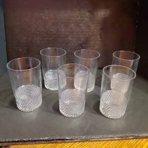 Six Circa 1936-55 Duncan Miller Teardrop 3-1/2&quot; Flat Juice Tumblers. Great Undamaged Condition. INV#