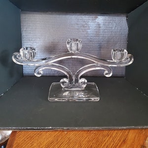 Circa 1920-1950 NEW MARTINSVILLE VIKING #425 3-Light Candelabra 13&quot; Wide, 6-5/8&quot; Tall. Awesome Undamaged Condition. Inv#1551