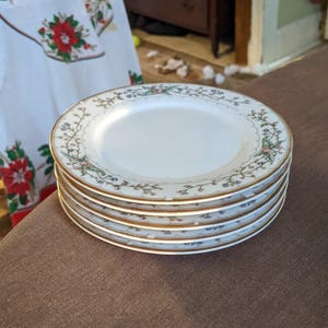Five Farberware 4245 Wellesley 6-3/8" Bread Plates. Super Nice Undamaged Condition  Two Different Back Stamps. INV#0136