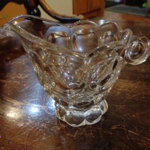 Heisey Clear Glass #1506  Provincial 4&quot; Creamer. Great Undamaged and Unstained Condition. INV#0320