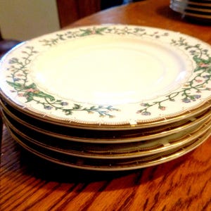 Four Farberware 486 Wellesley 6-1/4" Saucers.  Undamaged. INV#0134. Listing More of This Pattern