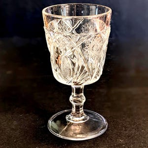 Copa McKee de vidrio JUBILEE de 14,5 cm, circa 1894. ¡Excelente! Sin daños, excelente claridad. N.° de inventario: 1760A