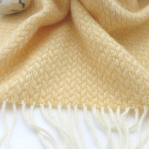Blanket Scarf Wool Yellow Scarf Oversize Scarf Winter Wedding Herringbone Wool Wool Scarf New Zealand Wool Gift for Mom Christmas Gift
