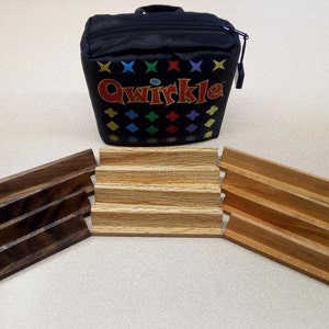 Qwirkle Travel   5&quot; Tile Holder Set            American made with American hardwoods