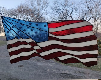 American Flag in Stained Glass