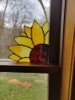 9' Stained Glass Corner Sunflower 