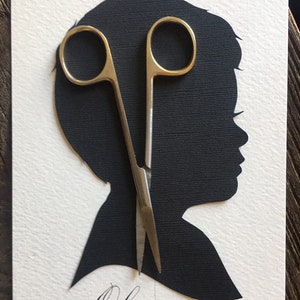 Hand Cut Paper Child Silhouette Portraits From Your Photographs Hand Cut Silhouette Portrait from Photo Wall Art Custom Silhouettes by Elle