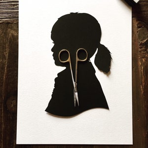 Custom Silhouette Portraits - Personalized Family Portrait Silhouette Art