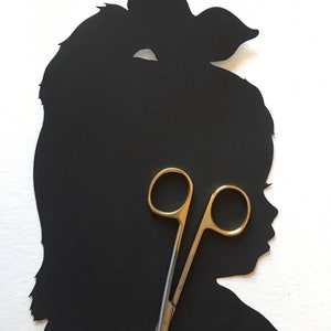 Personalized Custom Silhouette Portrait Art Paper Custom Family Keepsake Gifts Side Profile Vintage Silhouette Cutouts Portrait from Photo
