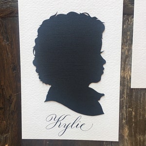 Hand-Cut Silhouette Portrait: Custom Fine Art Heirloom Keepsake