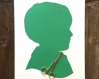 Hand Cut Custom Silhouette Portraits - Personalized Silhouette Cameo