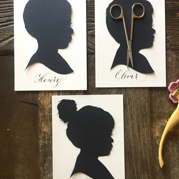 Custom Silhouettes Cameo Vintage Silhouette Art Personalized Silhouette Portraits Heirloom Keepsake Silhouette Art Silhouette Picture