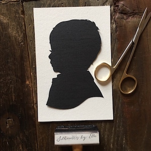 Custom Hand Cut Silhouette Portrait Gift ideas hand custom silhouette custom silhouette portrait Heirloom Silhouettes by Elle Fine Wall Art