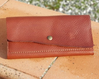 Leather wallet - Mens Wallet -Leather purse - coin purse - Leather wallet woman - wallets for men - Hand stitched in Genuine Leather.