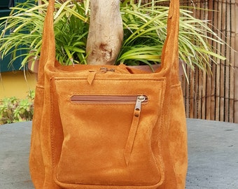 Wide leather bag - leather shopping bag - Italian leather women's bag - shoulder bag, entirely handmade.