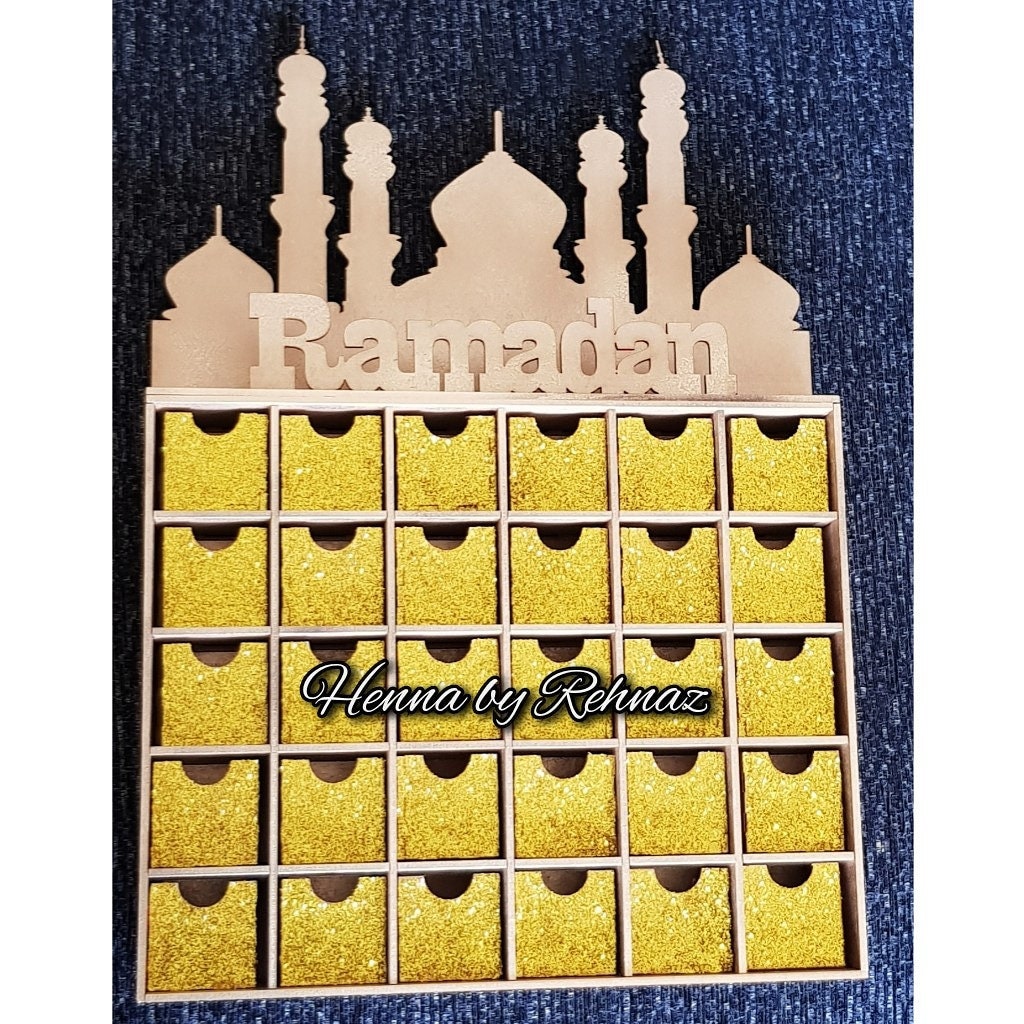 Ramadan Mosque Advent Calendar Wooden Ramadhan Decoreid - Etsy