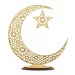 Arabic Moon on Stands with Hanging Star,Ramadan decor,Eid decor,Muslim gift,islamic gifts,wooden stands,home decor, moon shape, moon decor 