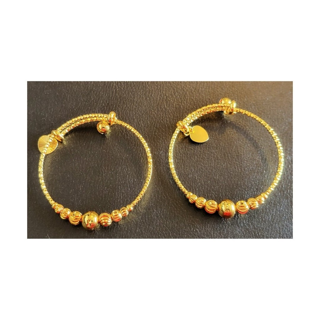 Baby Gold Bangles Baby Banglesbaby Churiyangold Etsy UK
